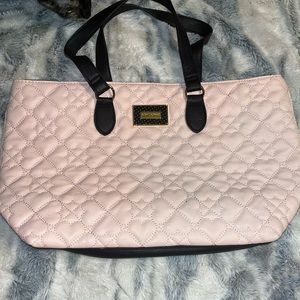 Light pink hearted betsey Johnson bag like new !